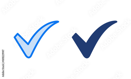 Check mark icon vector illustration. Tick mark sign and symbol