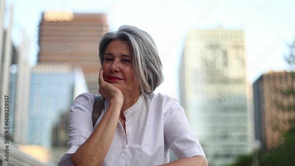 Mature businesswoman in an urban environment