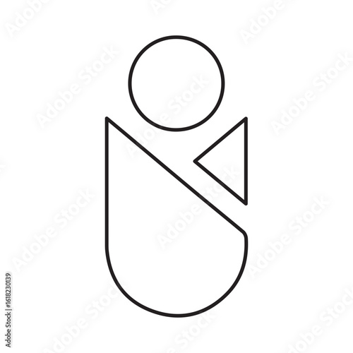Baby newborn line icon
