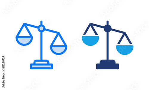 Scales icon vector illustration. Law scale icon. Justice sign and symbol