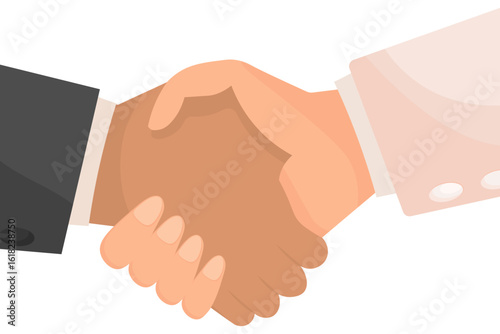 Vector cartoon image of buying and acquiring a car. Concept of transferring transport. Profitable deal. Transferring car keys. Element for your design.