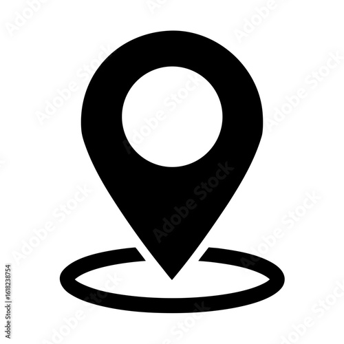 Location Marker with Heart Icon Vector Flat and Clean Look