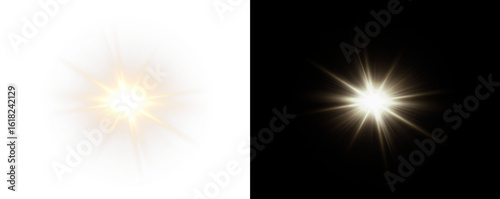 Sun, light, sunshine, sunlight, flare with shine ray glow in PNG format, perfect overlay for transparent PNG art, adding sun, light, sunshine, sunlight, flare warmth to vibrant summer designs.