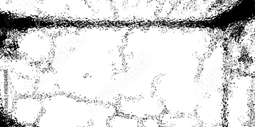 Cracked wall texture in high contrast black and white, perfect for grunge backgrounds, decay effects, or aged urban design references.
