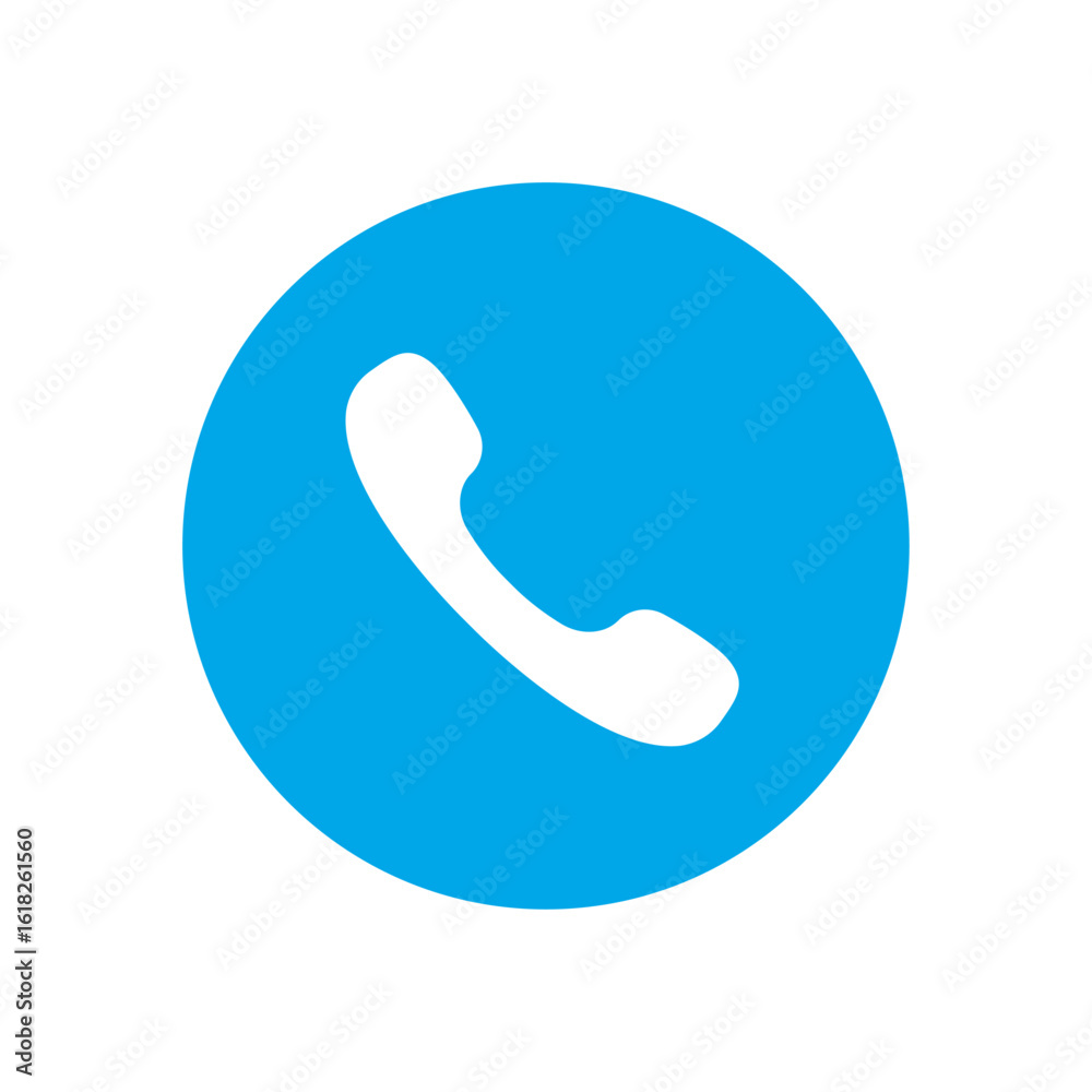 Phone symbol receiver Icon inside circle template Phone symbol receiver Icon inside circle template