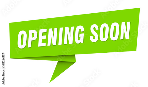 opening soon banner. opening soon speech bubble, label, sticker, sign template