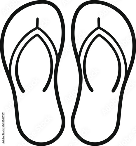 flip flops vector