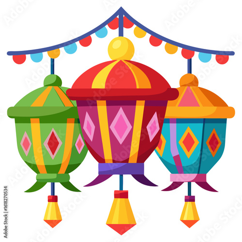 vector illustration of a circus tent