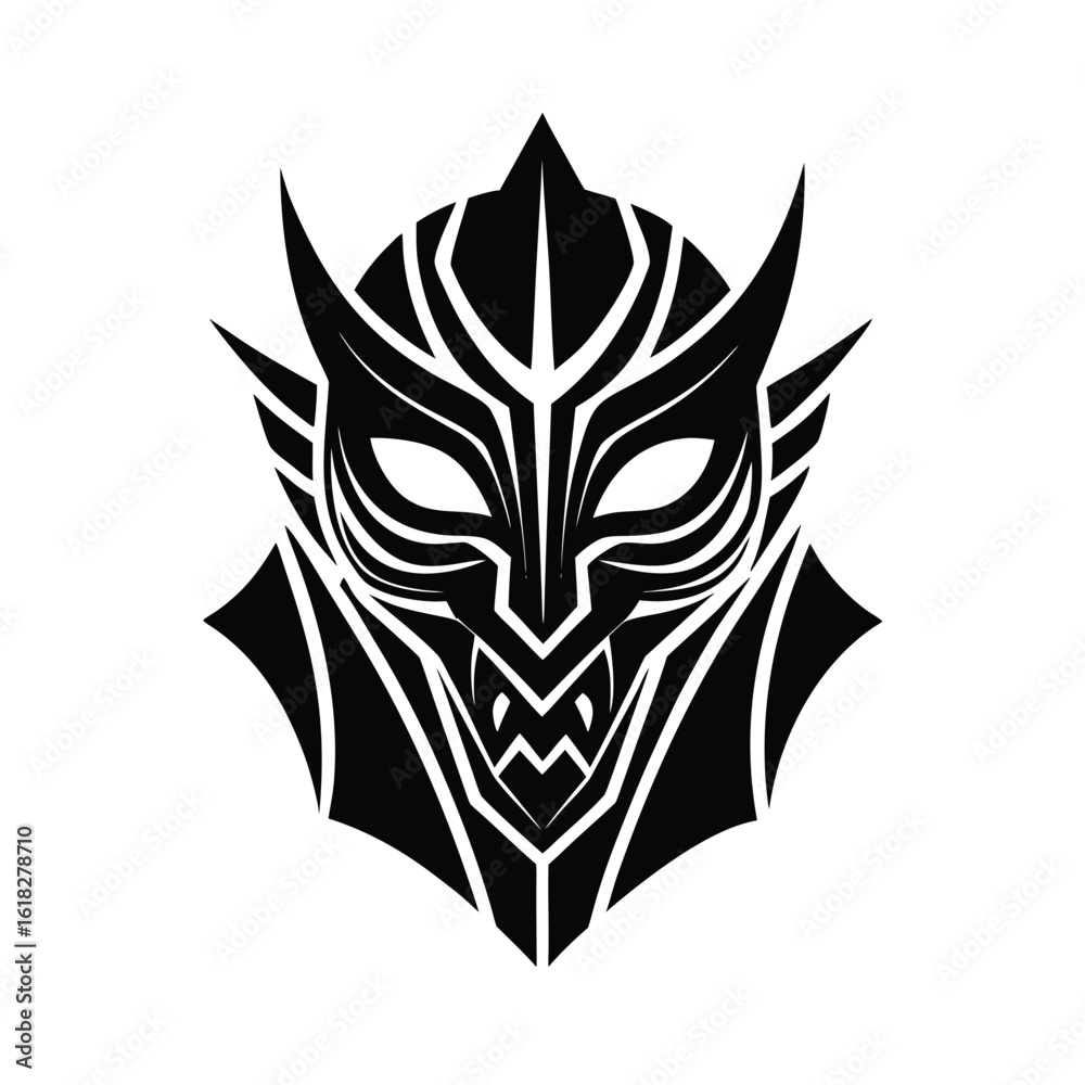 Fototapeta premium Organic Tribal Futuristic Face Mask