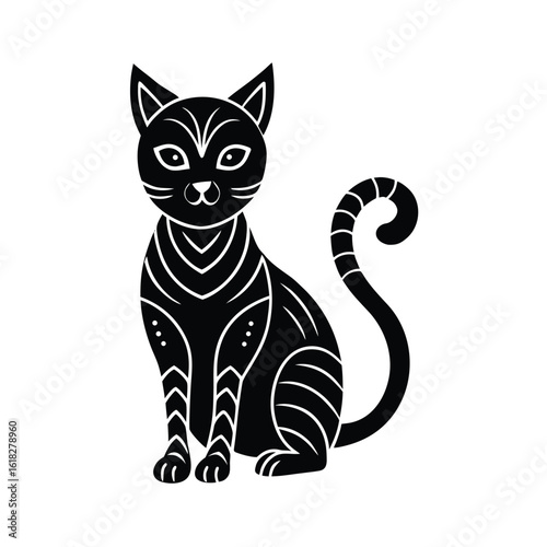 Cat Purr Pattern Inspired Glyph