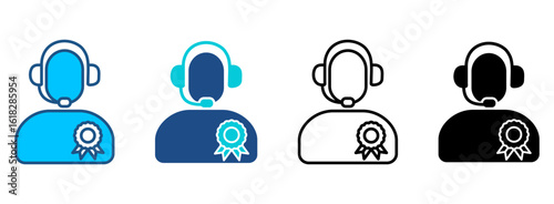 Consulting Icon Set With Multiple Styles. Vector Illustration