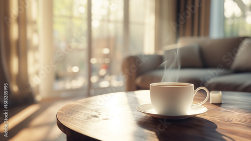 Wallpaper Mural Relaxing at Home with a Warm Cup of Café au Lait / Freshly Brewed Coffee Enjoyed in a Relaxed Cafe Atmosphere Torontodigital.ca