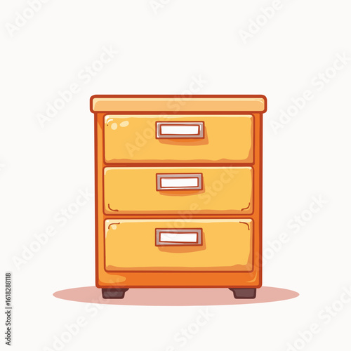 Office cabinet with label holders, a practical furniture piece for organizing documents. Office cabinet simplifies storage, perfect for maintaining orderly workspace.