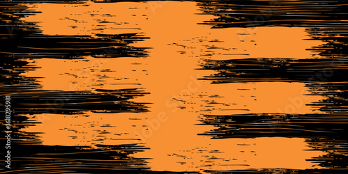 orange black brush Car sticker wrap pattern banner abstract sporty lines black orange color combination grunge brush modern pattern racing motorsport vector design.