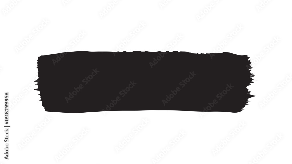 Fototapeta premium Black brush stroke shape isolated on white background