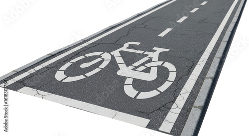 Bicycle Lane Asphalt Road Surface Texture Design