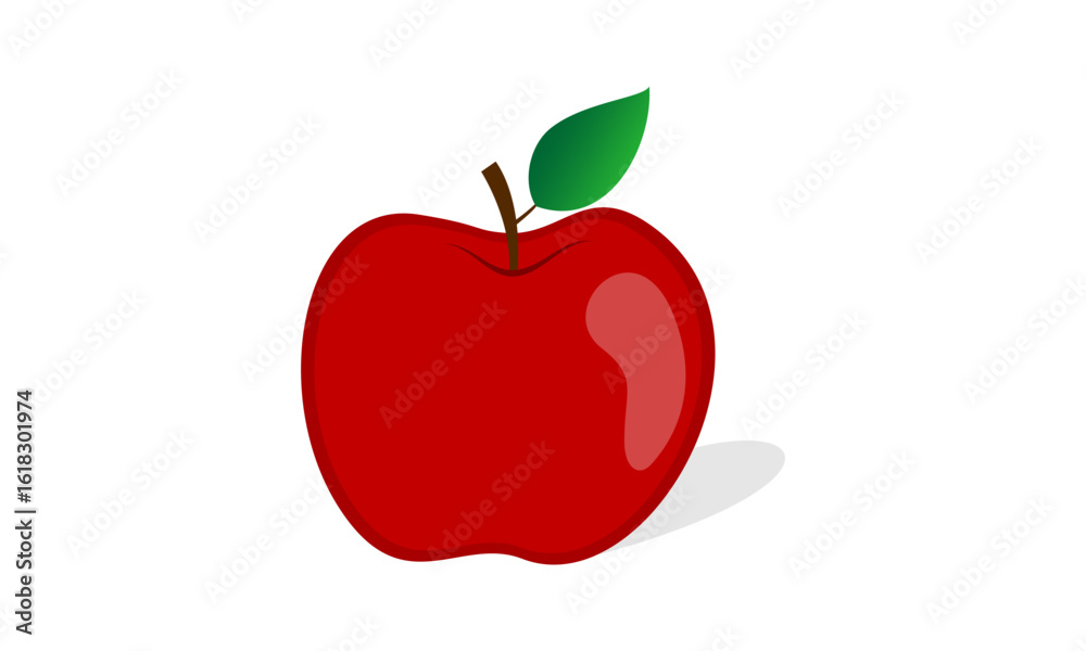 Fototapeta premium Red apple fruit design vector