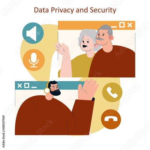 Ai Home. Flat Vector Illustration