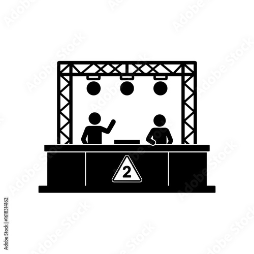 Two individuals at a maintenance stage during Oktoberfest event  