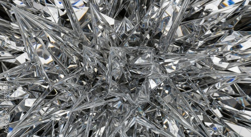 Abstract Crystal Geometric Light Refraction Background Explosion