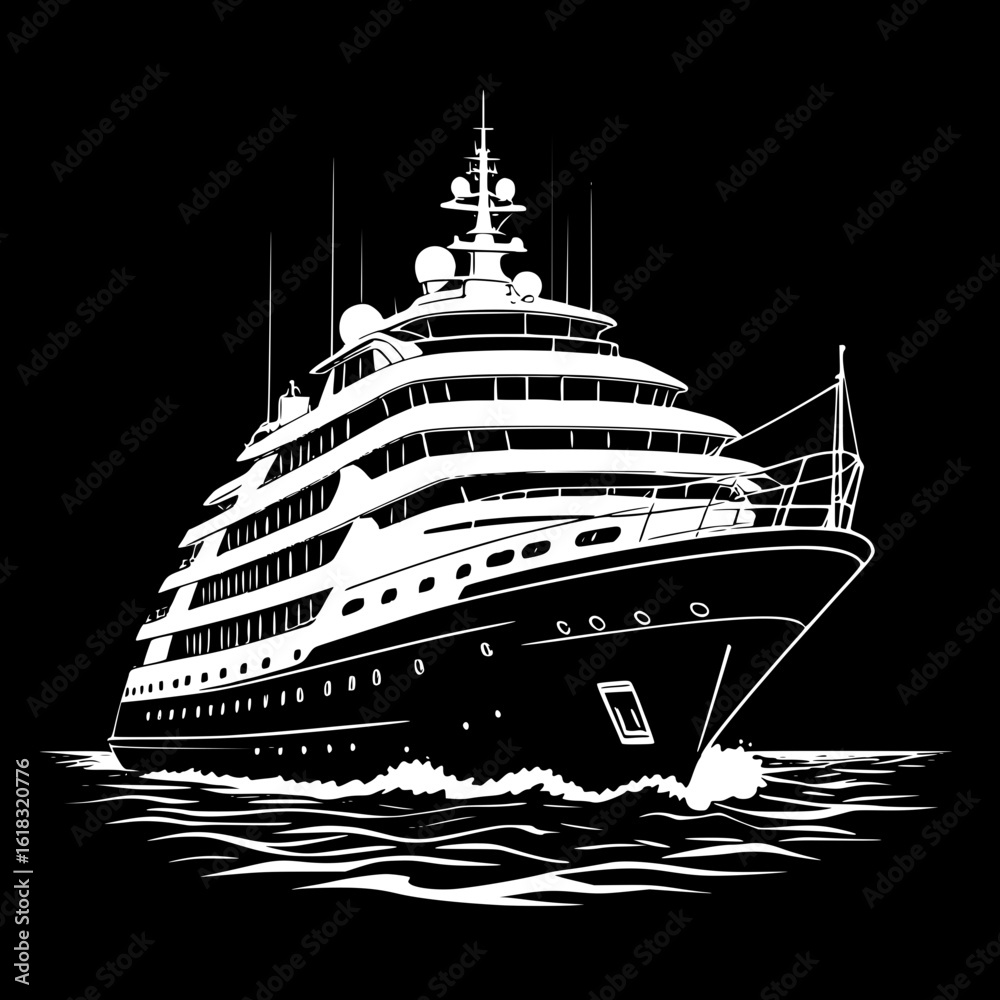 Obraz premium cruise ship vector illustration