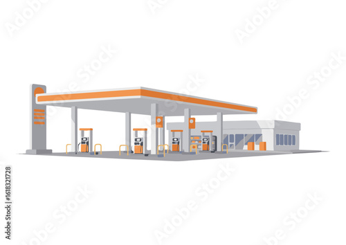 Minimalist Gas Station Design