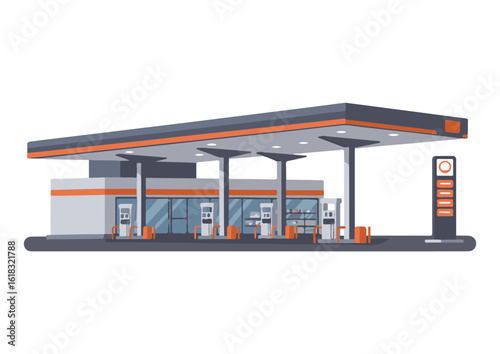 Fueling Up: Car at a Petrol Station