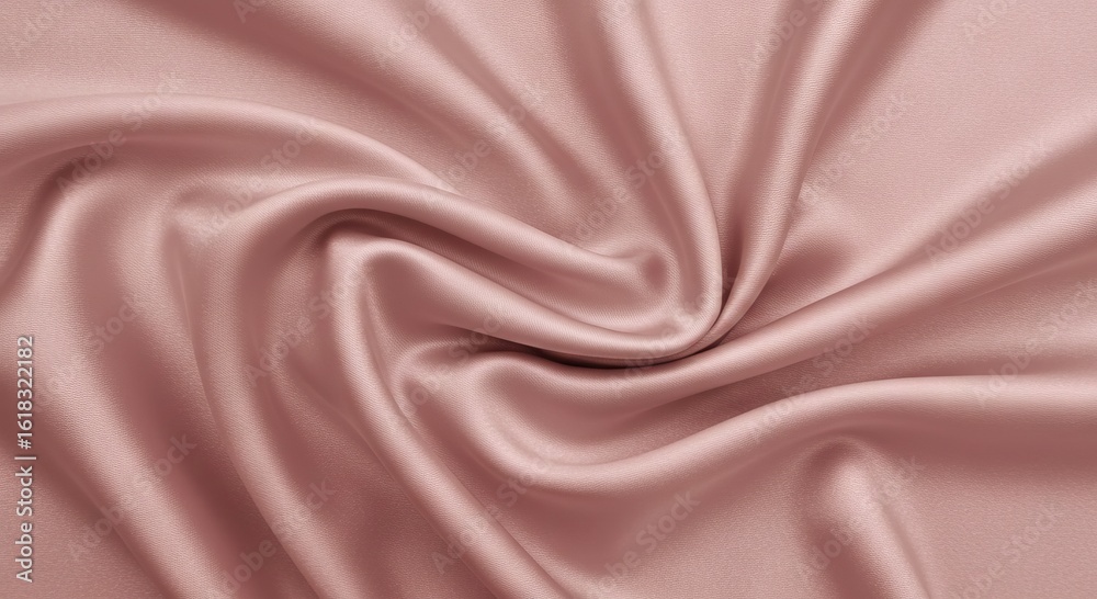 Obraz premium Smooth rose gold fabric draping with gentle folds