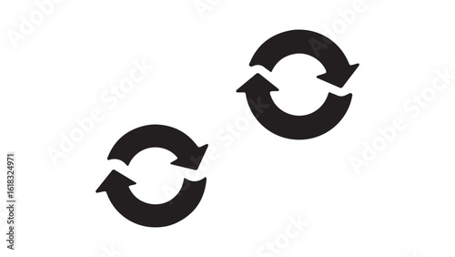 Recycle symbol icons loop arrows circular motion