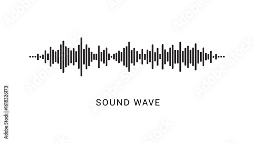 Sound wave pattern, audio signal, frequency representation