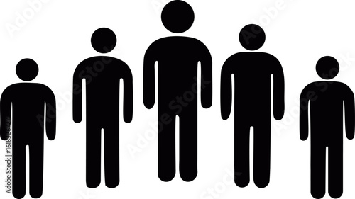 Teamwork concept with diverse group of people standing together, leadership