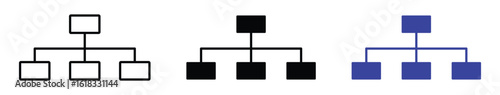 organization chart tree icon vector illustration isolated on transparent background. simple flowchart icon. family tree icon. organization hierarchy chart icon.