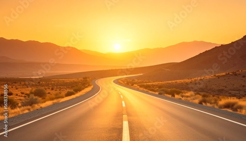beautiful windy road going off into the endless distance 