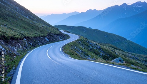 beautiful windy road going off into the endless distance 