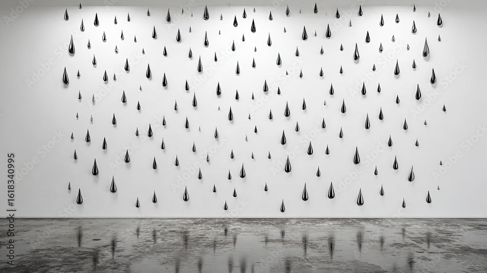 Obraz premium Abstract rain drops wall art