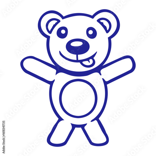 Bear Happy Smile Cute Teddy Friendly Comic Grizzly