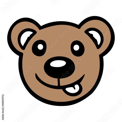 Bear Happy Smile Cute Teddy Friendly Comic Grizzly