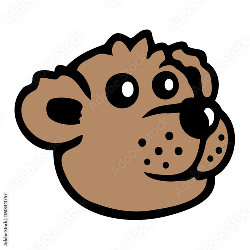 Bear Happy Smile Cute Teddy Friendly Comic Grizzly