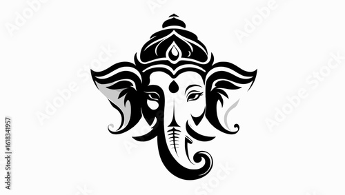 Vector art of ganesha, the hindu god of wisdom and prosperity