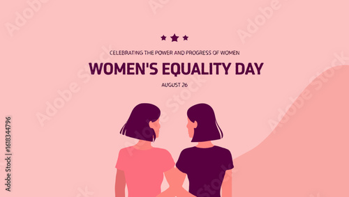 Illustration of womens equality day celebrating power and progress