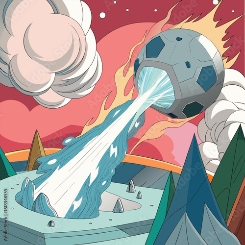 Vector illustration of rocket ejection seat