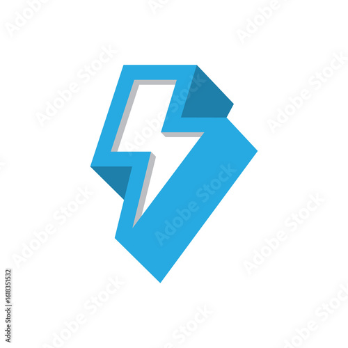 Free Download Lightning bolt logo design template on transparent background - GFXLoad