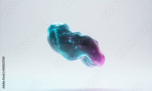 Abstract 3D Render of a Fluid, Nebula-Like Form