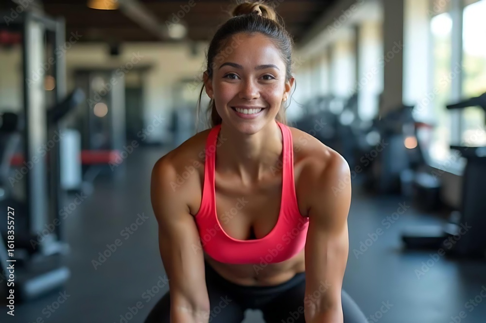 Fototapeta premium young woman in gym