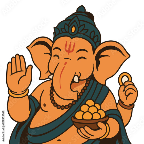 Lord ganesh  vector illustration