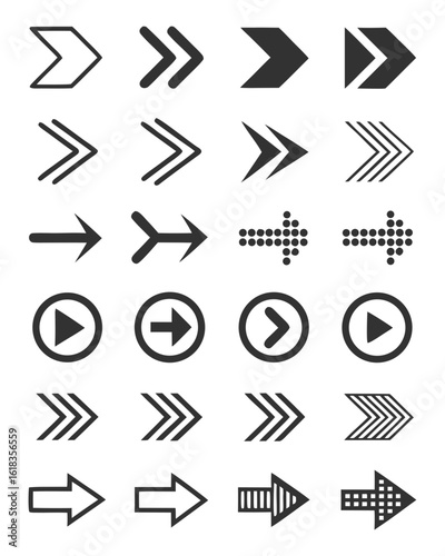 arrow icons set