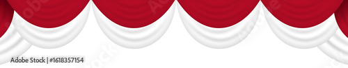 Free Download Red White Indonesia Flag Curtain Illustration
 - GFXLoad