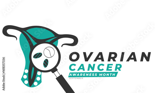 Ovarian Cancer Awareness Month. Ovarian Cancer Concept Design Background.