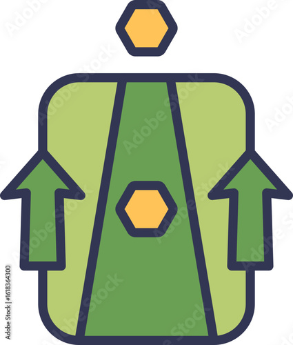 Icon of an active reuptake transporter. Arrows show molecules moving across a membrane, representing neurotransmitter transport or cellular uptake.