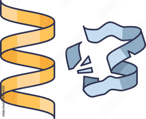 An illustration showing a healthy, folded protein (yellow helix) contrasted with a misfolded, fragmented protein (blue), symbolizing proteostasis decline and protein degradation.